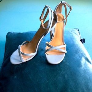 Faux Patent Leather Crisscross Heels